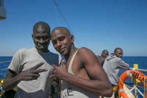 Amadus new "brother" - a refugee, he has met in Libya.