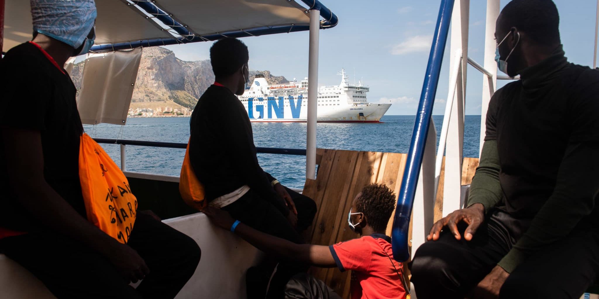 Rescued people on board Sea-Watch 4 waiting for a port of safety