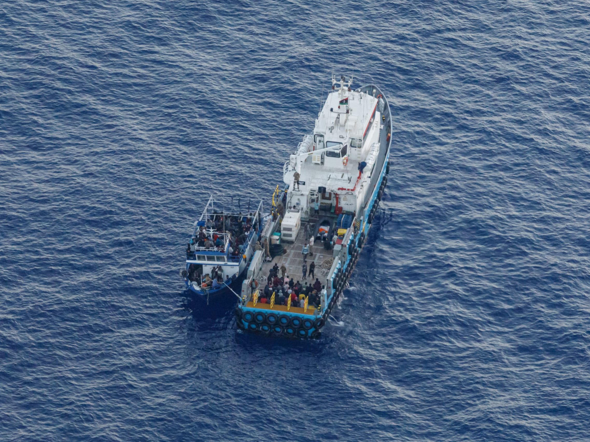 Aus der Seabird dokumentierter Pushback durch die Tariq Ben Zeyad Miliz