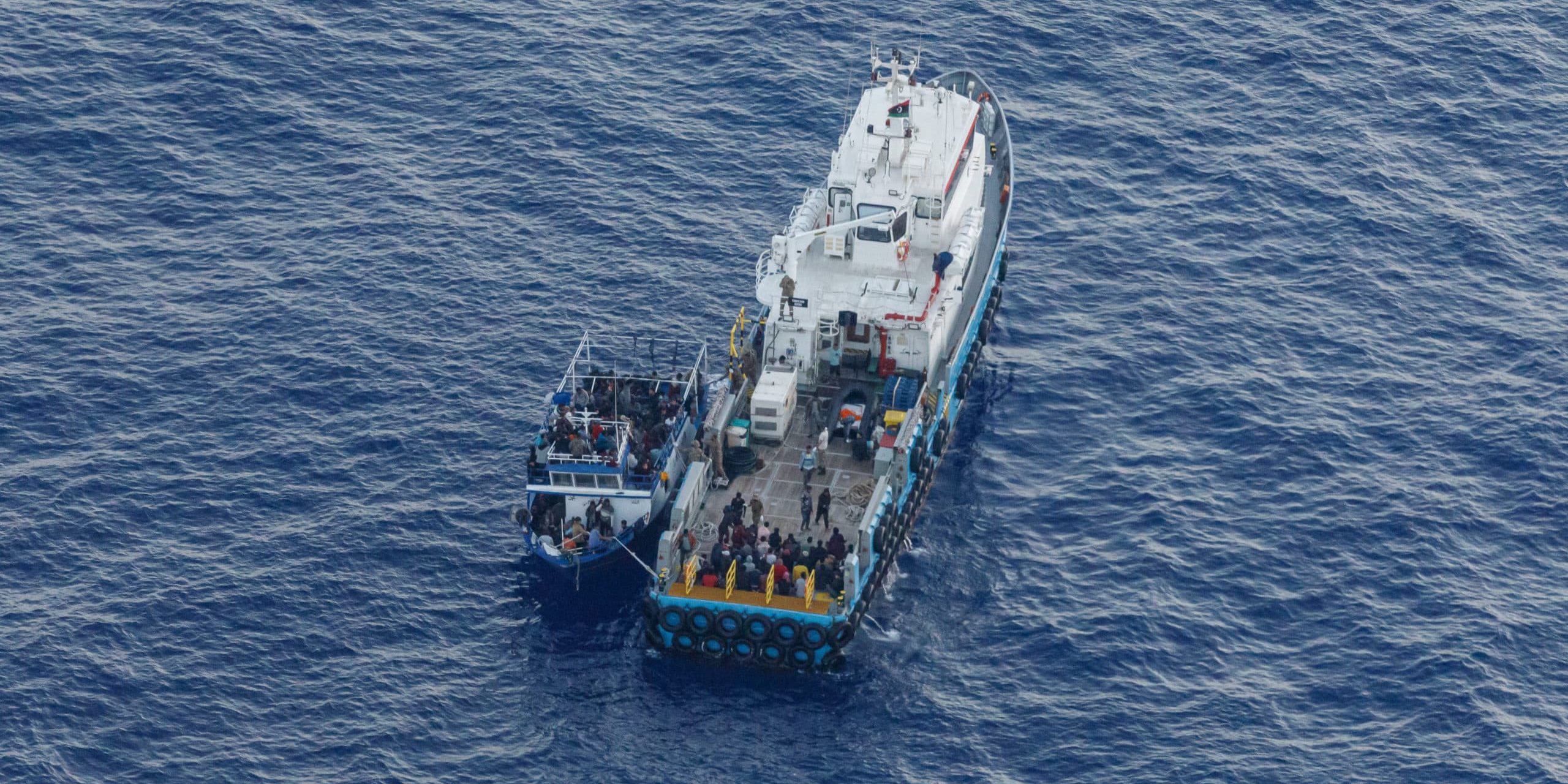 Aus der Seabird dokumentierter Pushback durch die Tariq Ben Zeyad Miliz