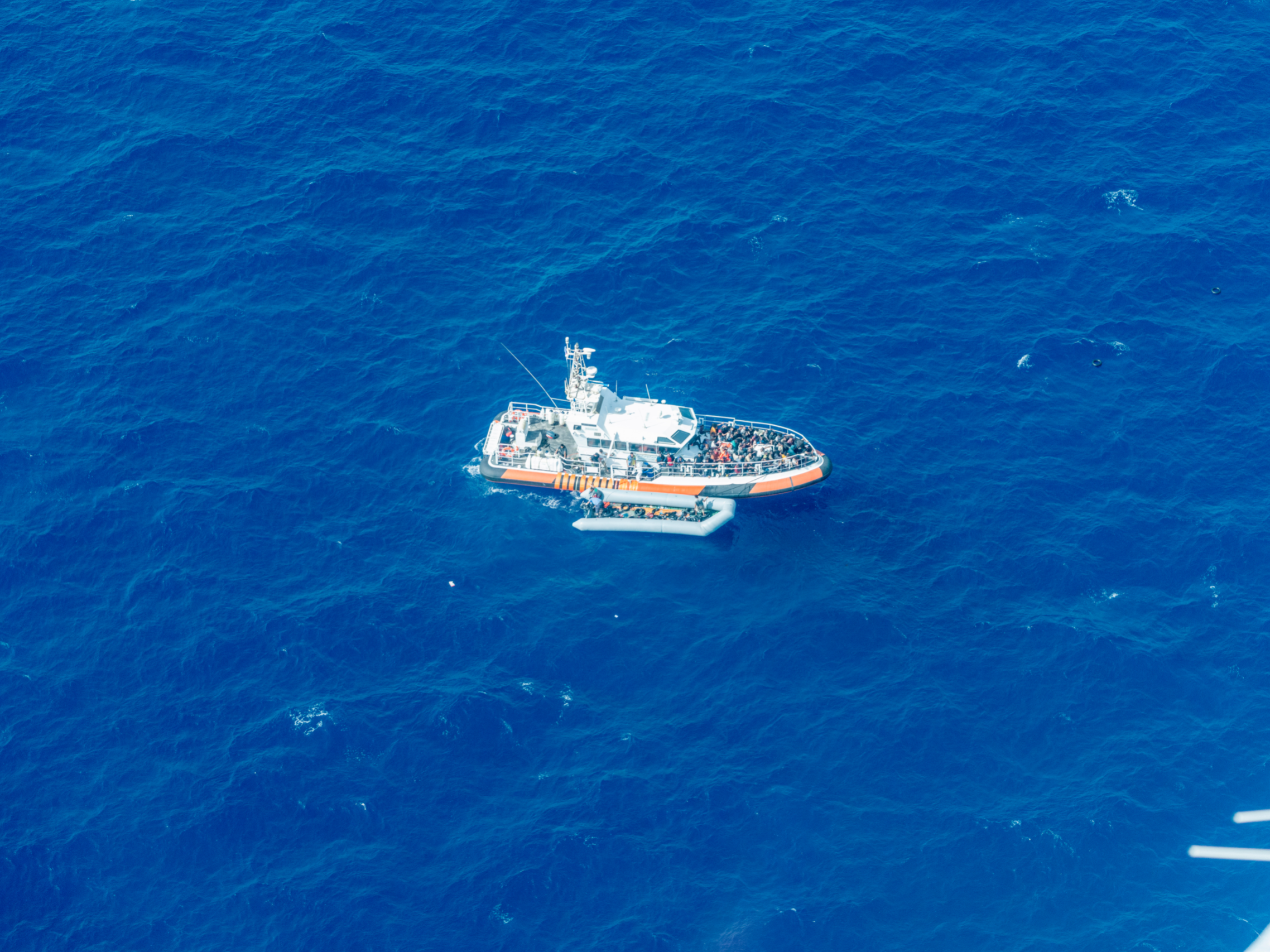 So-called Libyan coastguard pulling back about 70 people