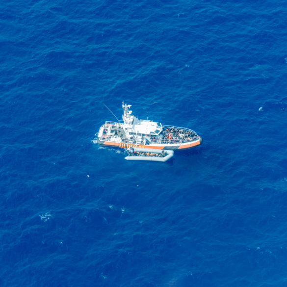 So-called Libyan coastguard pulling back about 70 people 